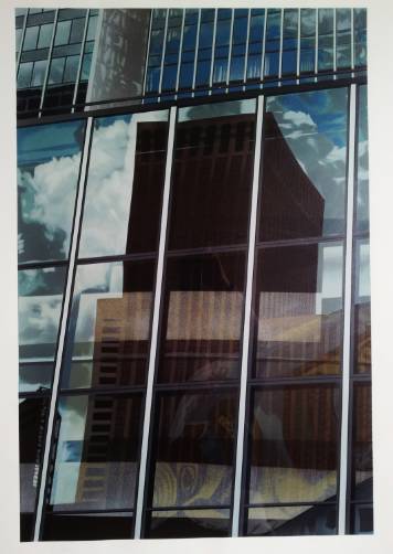 Brendan Neiland prints `Cityscape`, screenprint, 1981, framed, English